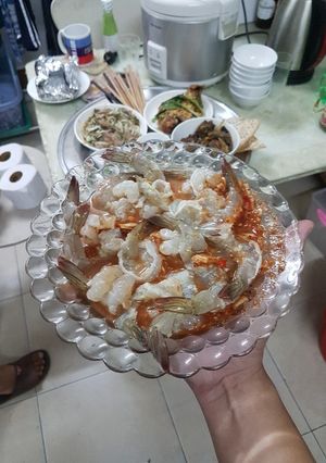 Hình của món Tôm sốt cay Thái.