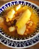 Caldo de jamón y pollo (el de toda la vida)