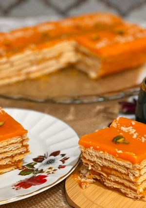 عکسی از دستور کیک یخچالی هویج 🥕🥕🥕