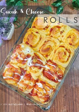 Foto resep Sucuk & Cheese Rolls (Roti Pizza Gulung)