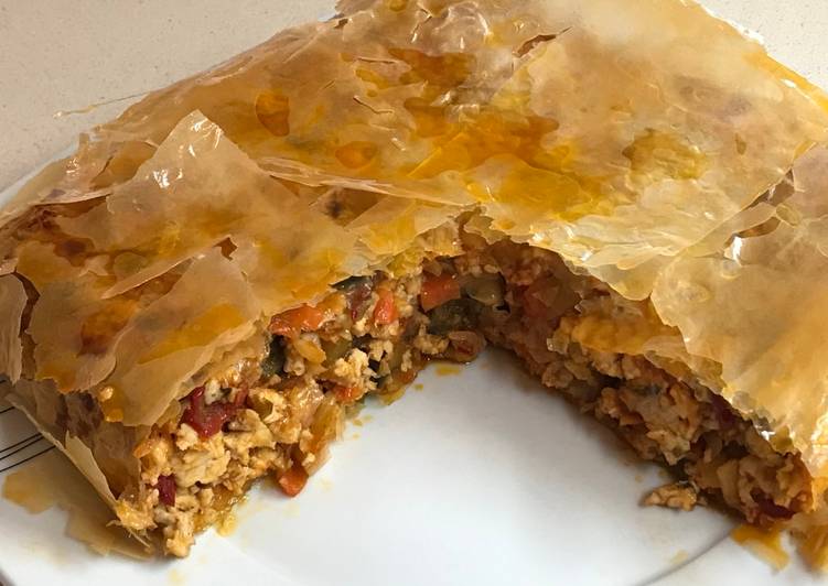 6 hojas 🍁de Masa FILO con Pollo🐓 (Árabe)