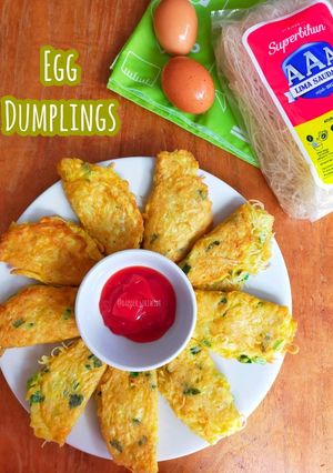 Foto resep Egg Dumplings (Kreasi Bihun AAA)