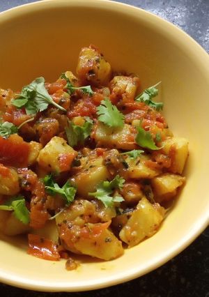 A picture of Aloo Tomato Sabzi.