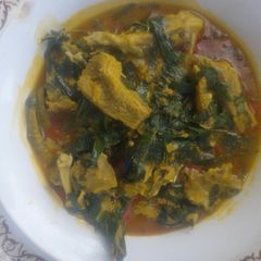 A picture of Oha soup.