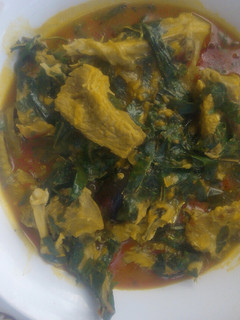 A picture of Oha soup.
