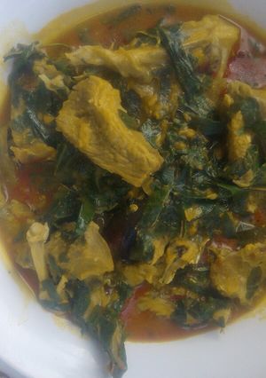 A picture of Oha soup.