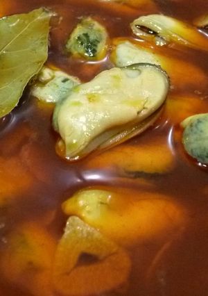 Una foto de Mejillones en escabeche