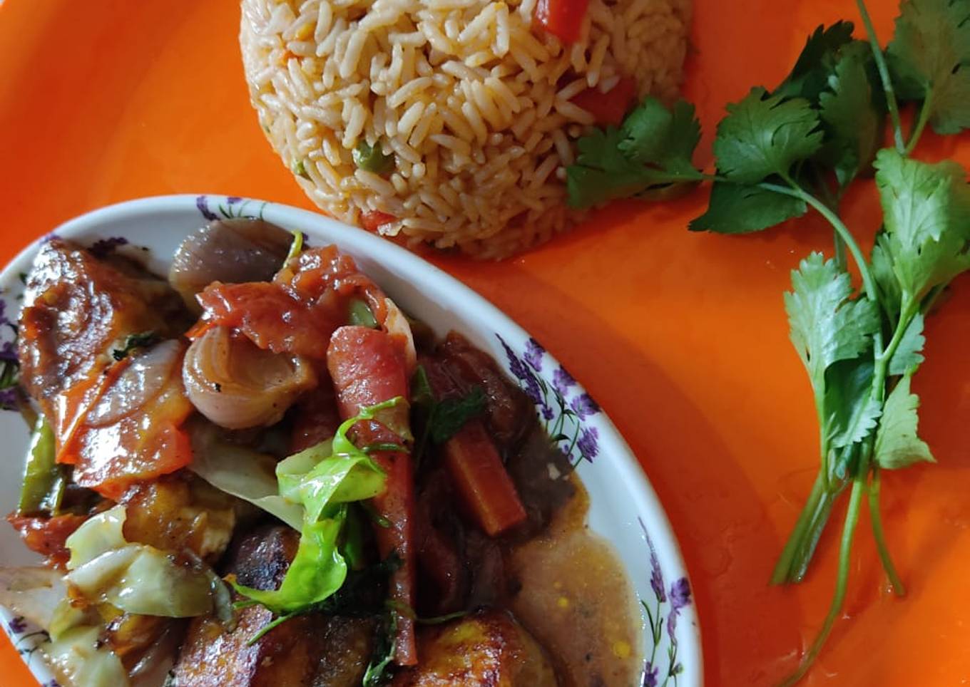 Paneer chilli 65 with schezwan fried rice