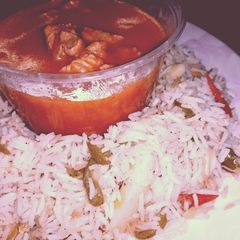 Fried Rice with shashlik A picture of Fried Rice with shashlik.