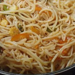 A picture of Wheat spaghetti with a healthy twist.