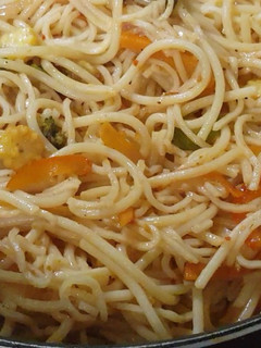 A picture of Wheat spaghetti with a healthy twist.