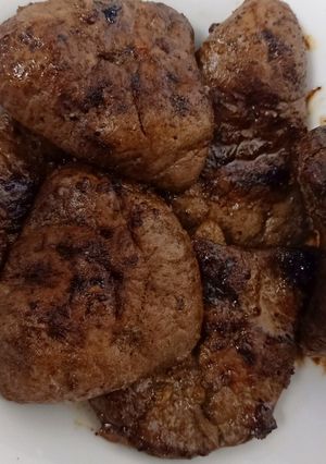 صورة لوصفة كبدة مشوية على الجريل 🥓