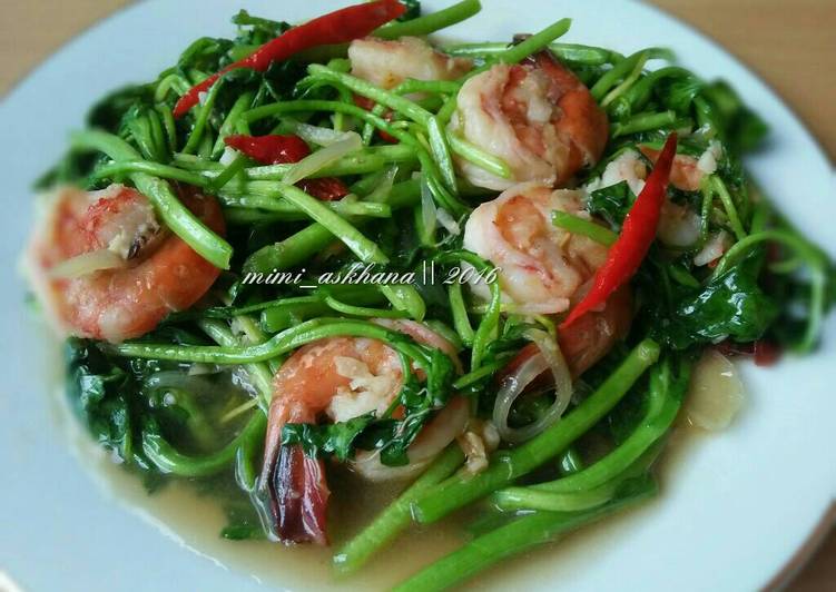Resep Selada Air cah Udang, Sempurna