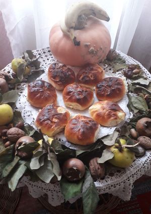 O poză a rețetei Trăistuțe cu brânză dulce.