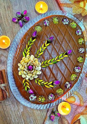 عکسی از دستور ❤️حلوای شیره و گلاب🌷