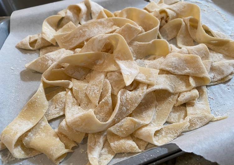 Steps to Prepare Favorite Fresh homemade pappardelle