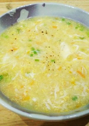 Hình của món Soup ghẹ cho bé.