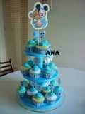 Cupcakes de Mickey bebé cumple de 1 año