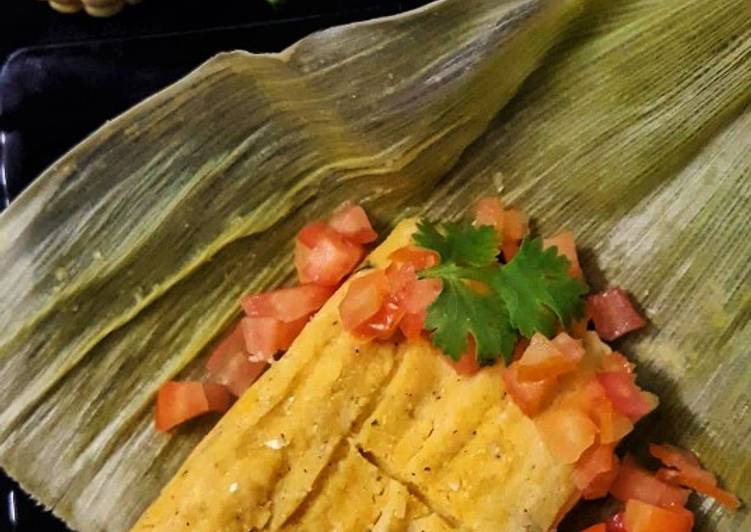 Salsa stuffed Corn Tamales