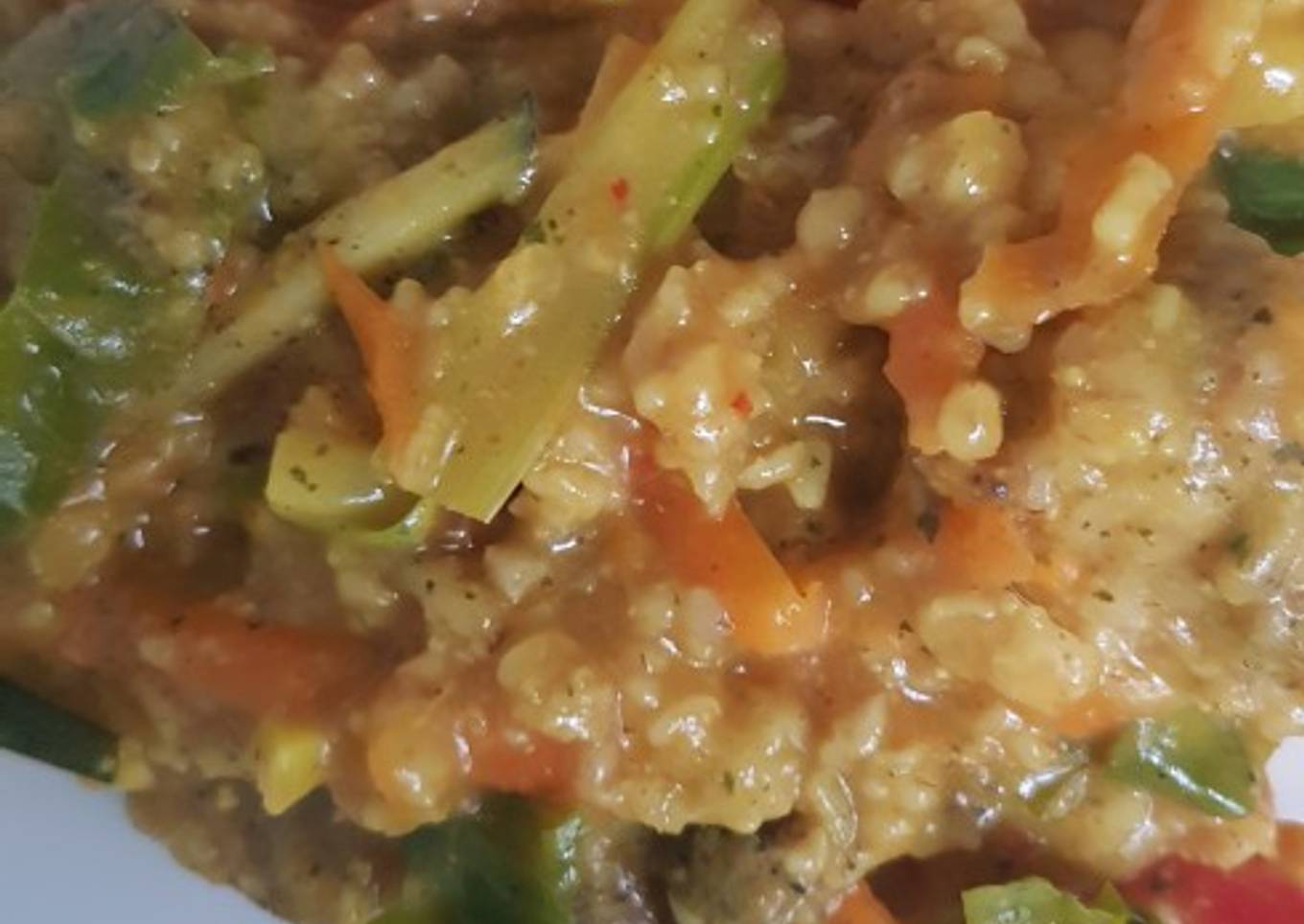 Savory healthy porridge oats
