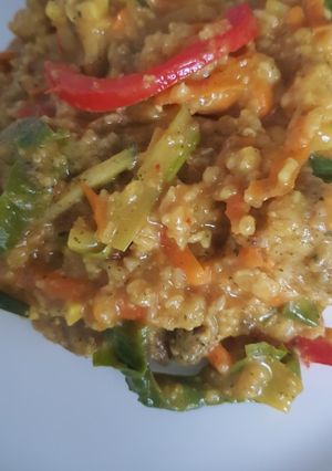 A picture of Savory healthy porridge oats.