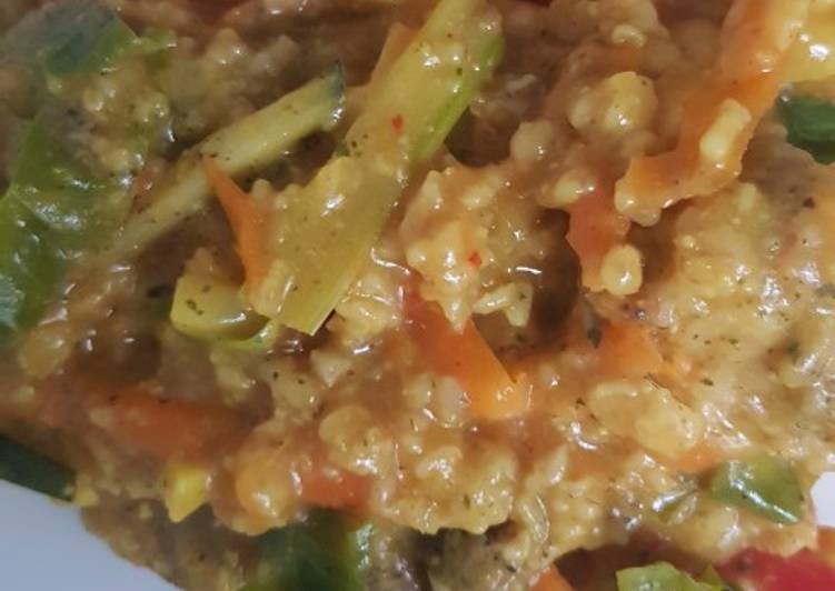 Recipe of Award-winning Savory healthy porridge oats