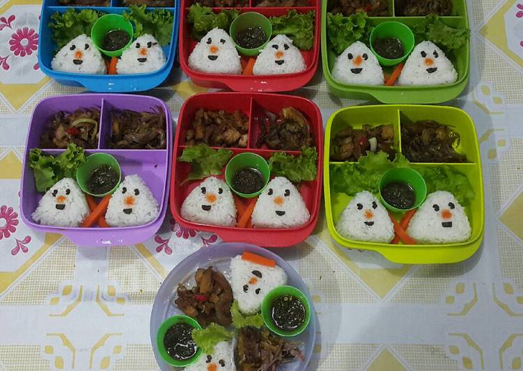 Bekal Anak Bento "Bebek Goreng Suwir" 😍😙🍖