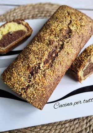 Une photo de Cake marbré Vanille/Chocolat, très facile