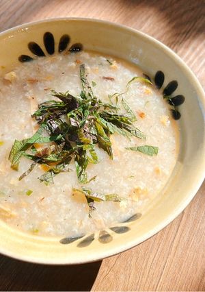 Hình của món Cháo nấm hầu thủ.
