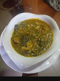 A picture of Fresh Okra soup.