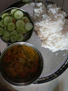 A picture of Dal chawal.