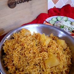 Teekhay chawal / spicy rice A picture of Teekhay chawal / spicy rice.