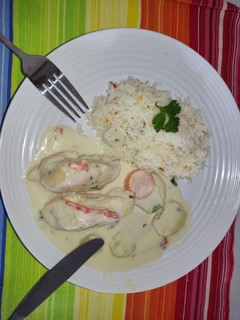 Una foto de Pollo en crema. Al estilo guatemalteco