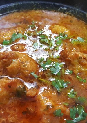 A picture of GHEEYA KOFTA(with rice flour).