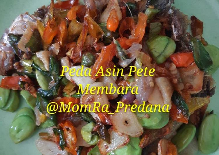 Resep 5.Peda Asin Pete Membara, Bikin Ngiler