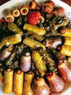 صورة لوصفة محاشي ورق عنب وكوسا وباذنجان