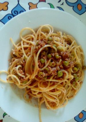 A picture of Spaghettoni with Leftover Ragù from Making Arancini.