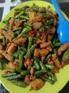 Foto resep Oseng kacang panjang tempe tahu