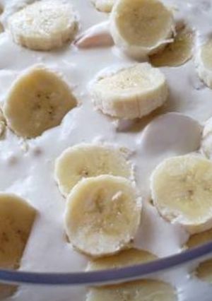 Una foto de Plátanos con crema