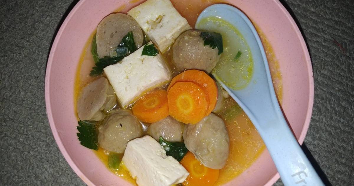 Resep Sop Tahu Baso Untuk Mpasi Oleh Balqis Cookpad