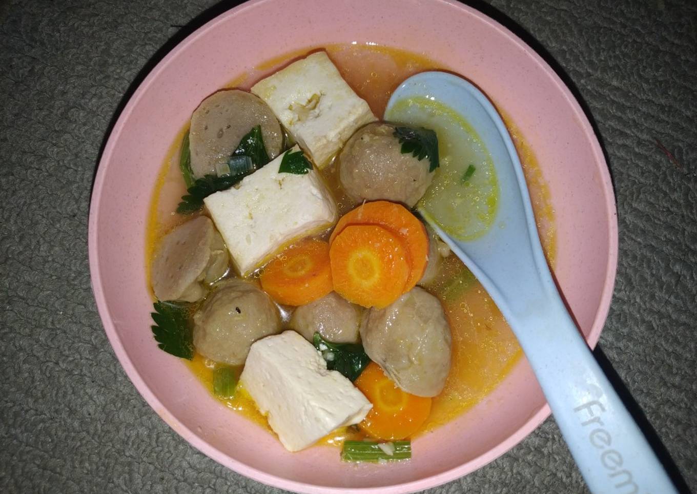 Sop tahu baso untuk mpasi