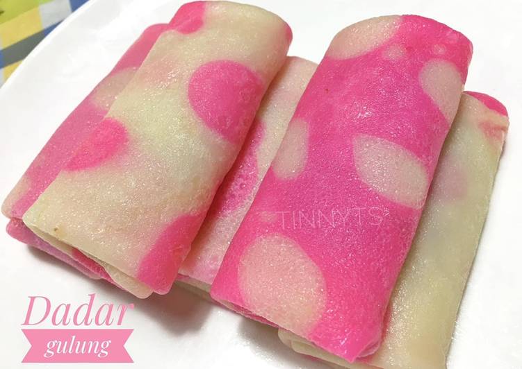 Resep Terbaru Dadar gulung polkadot pink Yummy Mantul