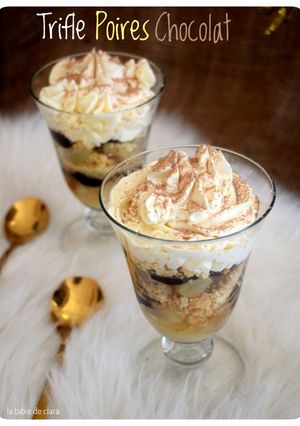 Une photo de Trifle poires chocolat