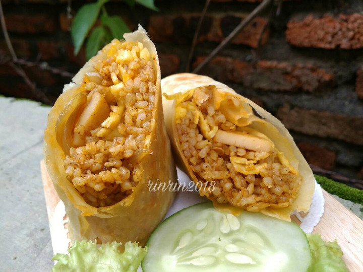 Bagaimana Menyiapkan Nasi Goreng Rendang Bungkus Kulit Kebab #pr_BukanNasiBiasa, Enak