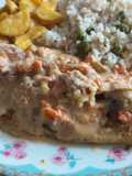 Filete de Róbalo con camarones