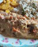 Filete de Róbalo con camarones