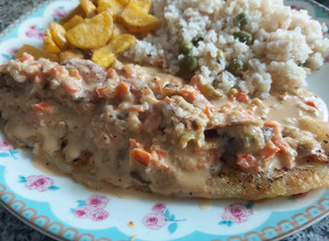 Una foto de Filete de Róbalo con camarones