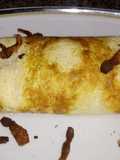 Rocambole de ovo com recheio de creme de Gorgonzola (r.propria)