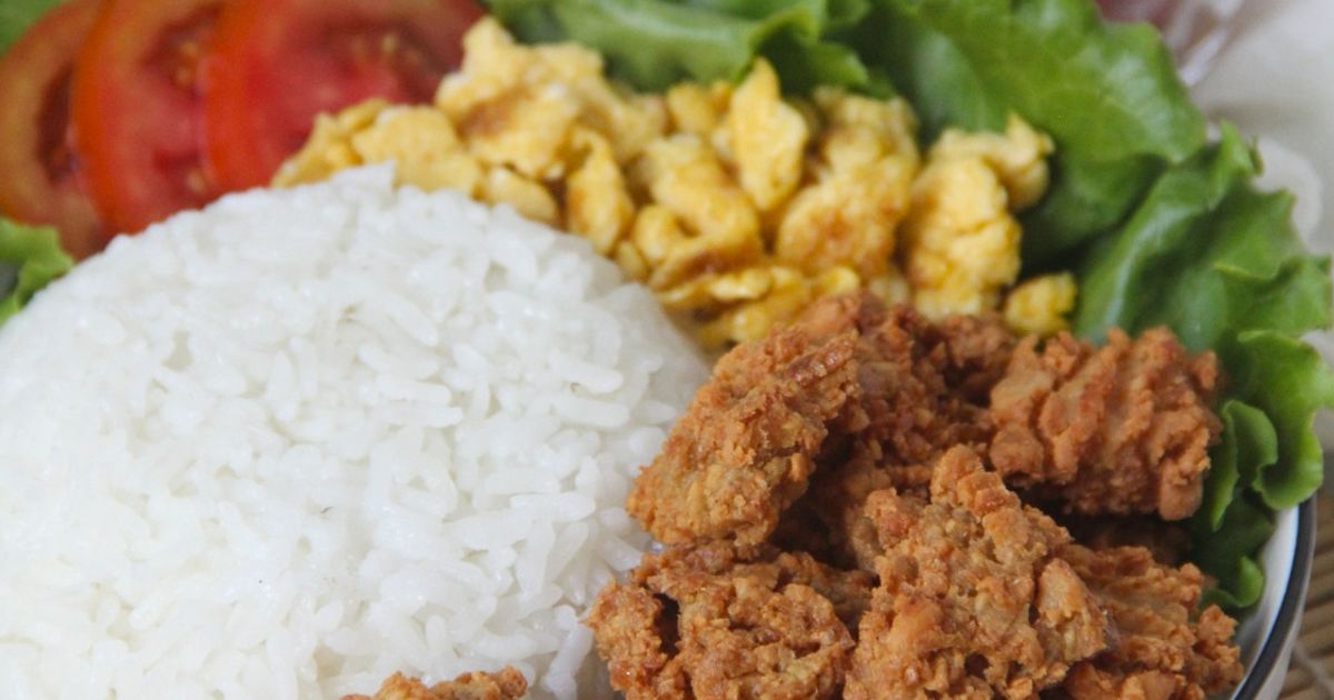 Tempe krispi sambal matah