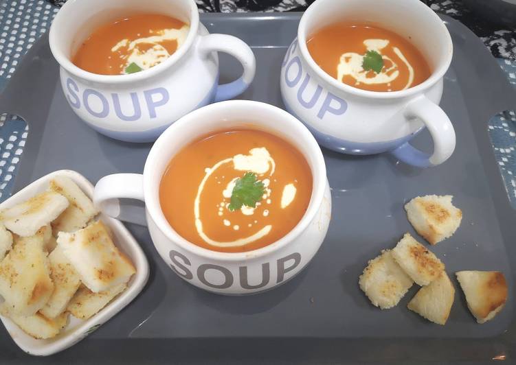 Step-by-Step Guide to Prepare Super Quick Homemade Tomato soup🍅🍅